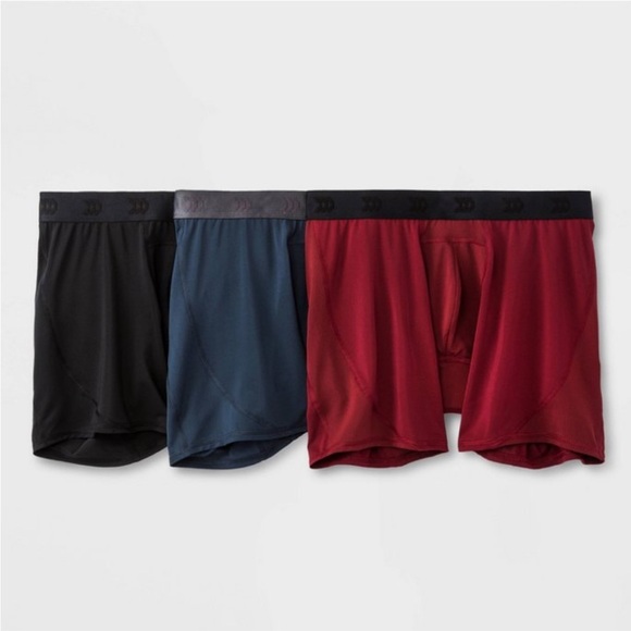 All in Motion Men's Boxer Briefs - Black, Burgundy, Navy - Picture 2 of 2